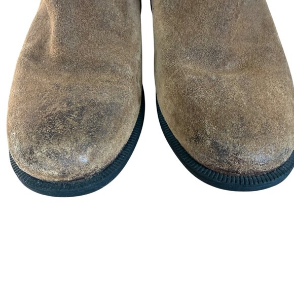 UGG Benson II waterproof ankle boot in brown leather buckle strap curly wool 6.5 - Picture 9 of 13